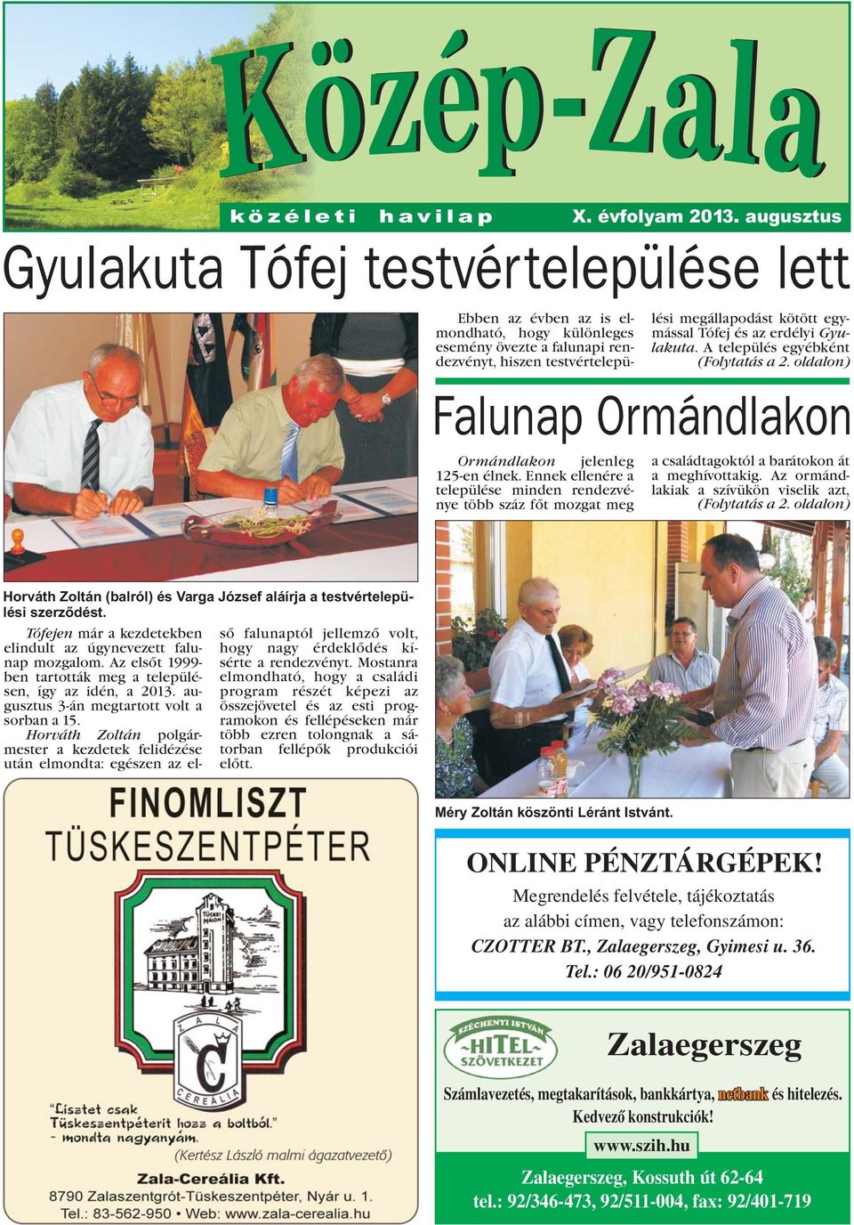 Gyulakuta Tófej testvértelepülése lett - PDF Free Download