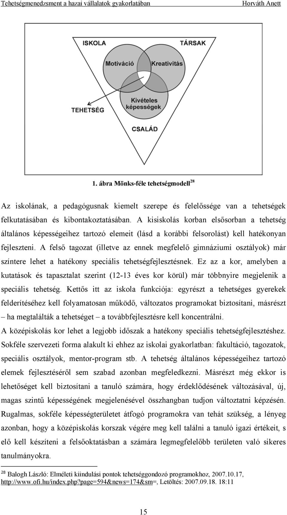 A felső tagozat (illetve az ennek megfelelő gimnáziumi osztályok) már színtere lehet a hatékony speciális tehetségfejlesztésnek.