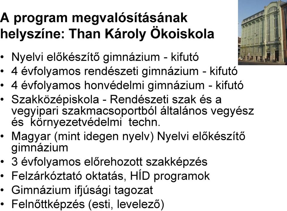 vegyipari szakmacsoportból általános vegyész és környezetvédelmi techn.