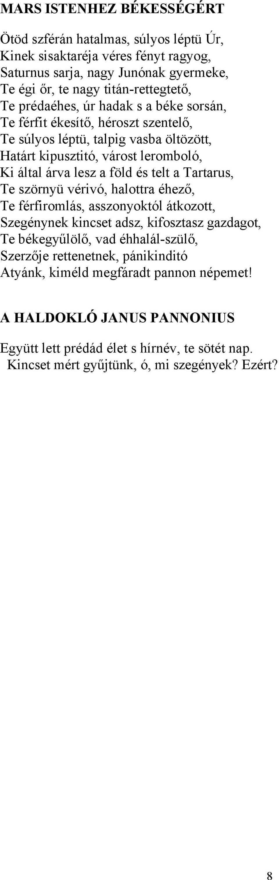 Janus Pannonius ( ) Válogatott versek - PDF Free Download