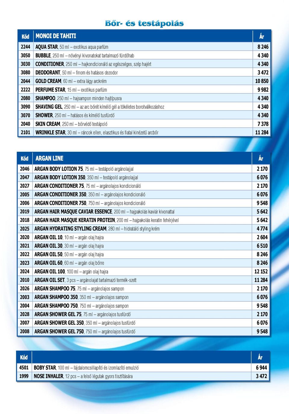 hajsampon minden hajtípusra 4 340 3090 SHAVING GEL, 250 ml az arc bőrét kímélő gél a tökéletes borotválkozáshoz 4 340 3070 SHOWER, 250 ml hatásos és kímélő tusfürdő 4 340 2040 SKIN CREAM, 250 ml