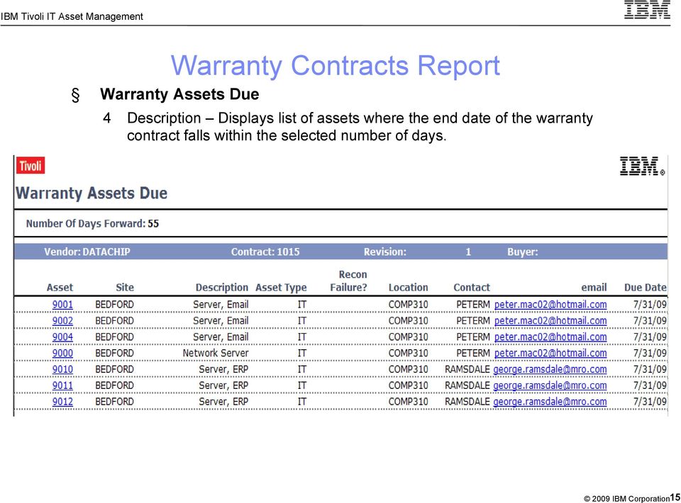 where the end date of the warranty