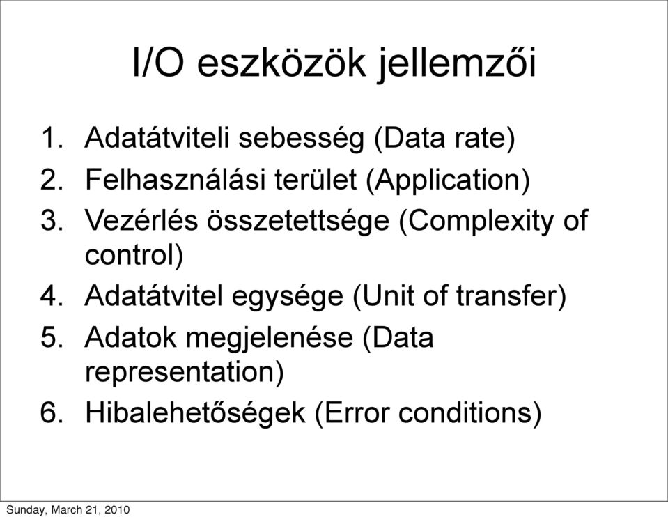 Vezérlés összetettsége (Complexity of control) 4.