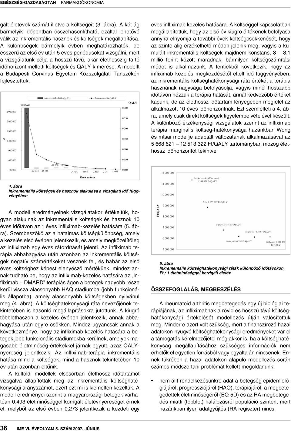 és QALY-k mérése. A modellt a Budapesti Corvinus Egyetem Közszolgálati Tanszékén fejlesztettük. éves infliximab kezelés hatására.