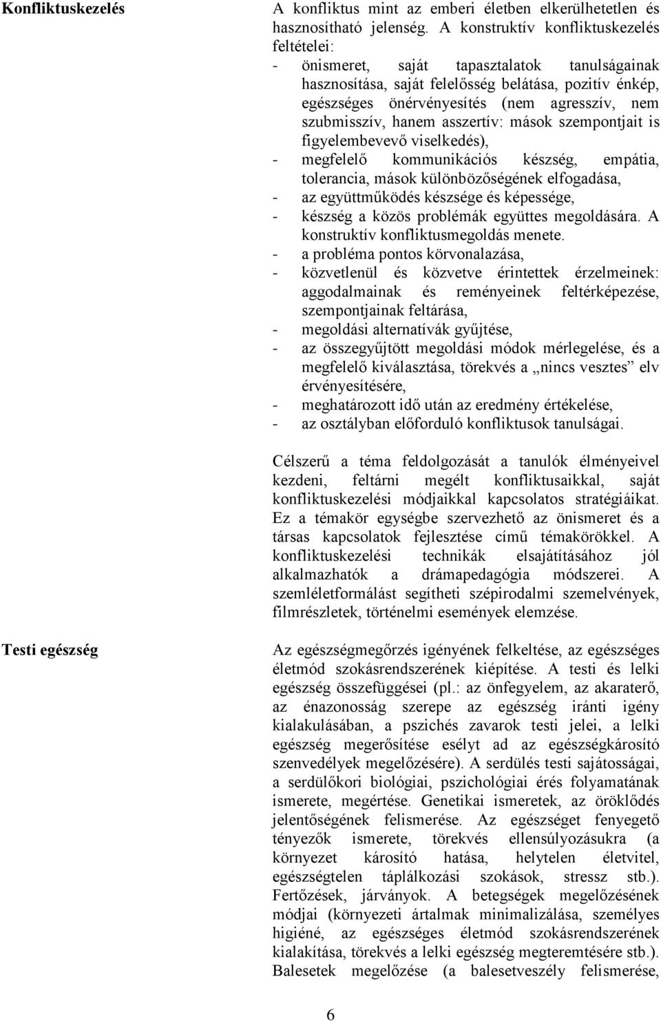 szubmisszív, hanem asszertív: mások szempontjait is figyelembevevő viselkedés), - megfelelő kommunikációs készség, empátia, tolerancia, mások különbözőségének elfogadása, - az együttműködés készsége