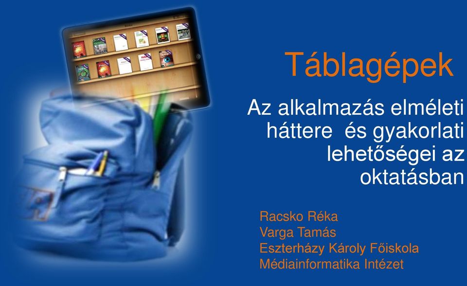 oktatásban Racsko Réka Varga Tamás