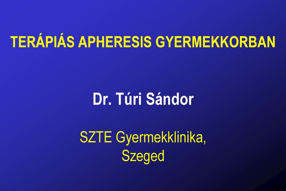 Túri Sándor SZTE