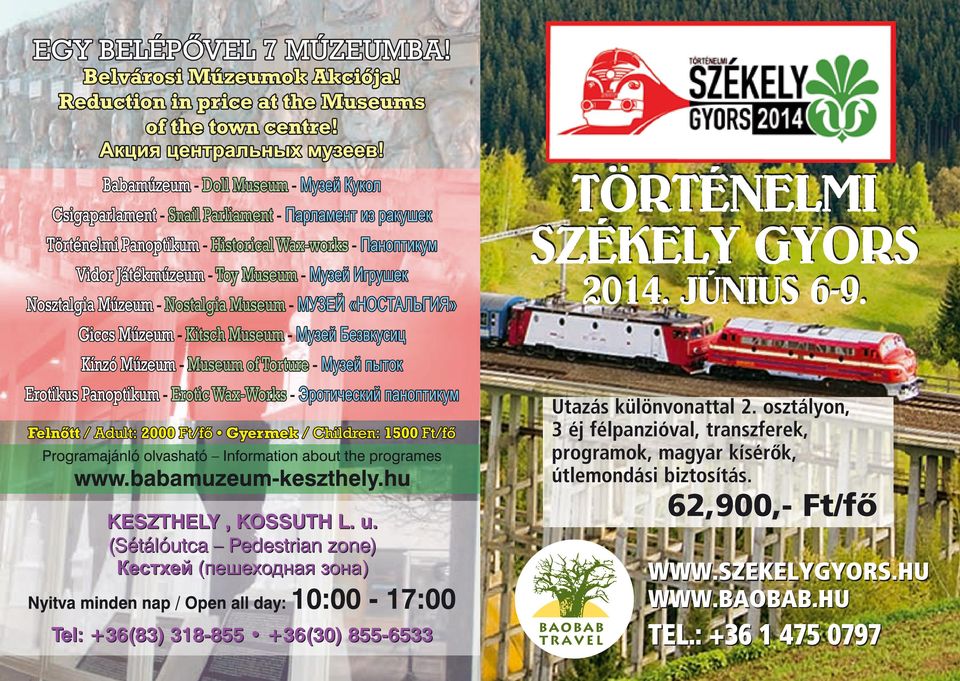 osztályon, 3 éj félpanzióval, transzferek, programok,