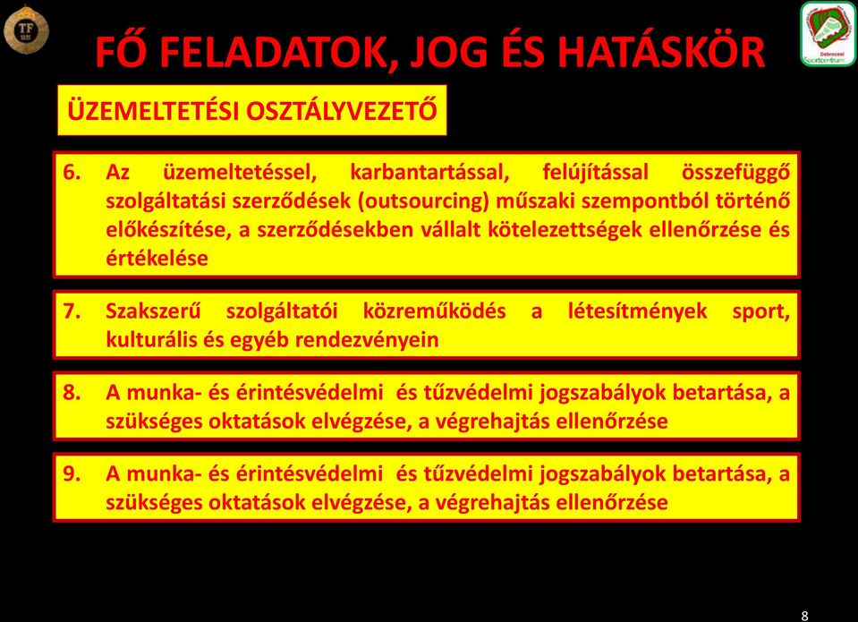 szerződésekben vállalt kötelezettségek ellenőrzése és értékelése 7.