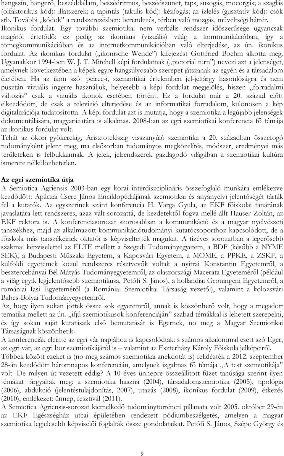 Egy további szemiotikai nem verbális rendszer időszerűsége ugyancsak magától értetődő: ez pedig az ikonikus (vizuális) világ a kommunikációban, így a tömegkommunikációban és az
