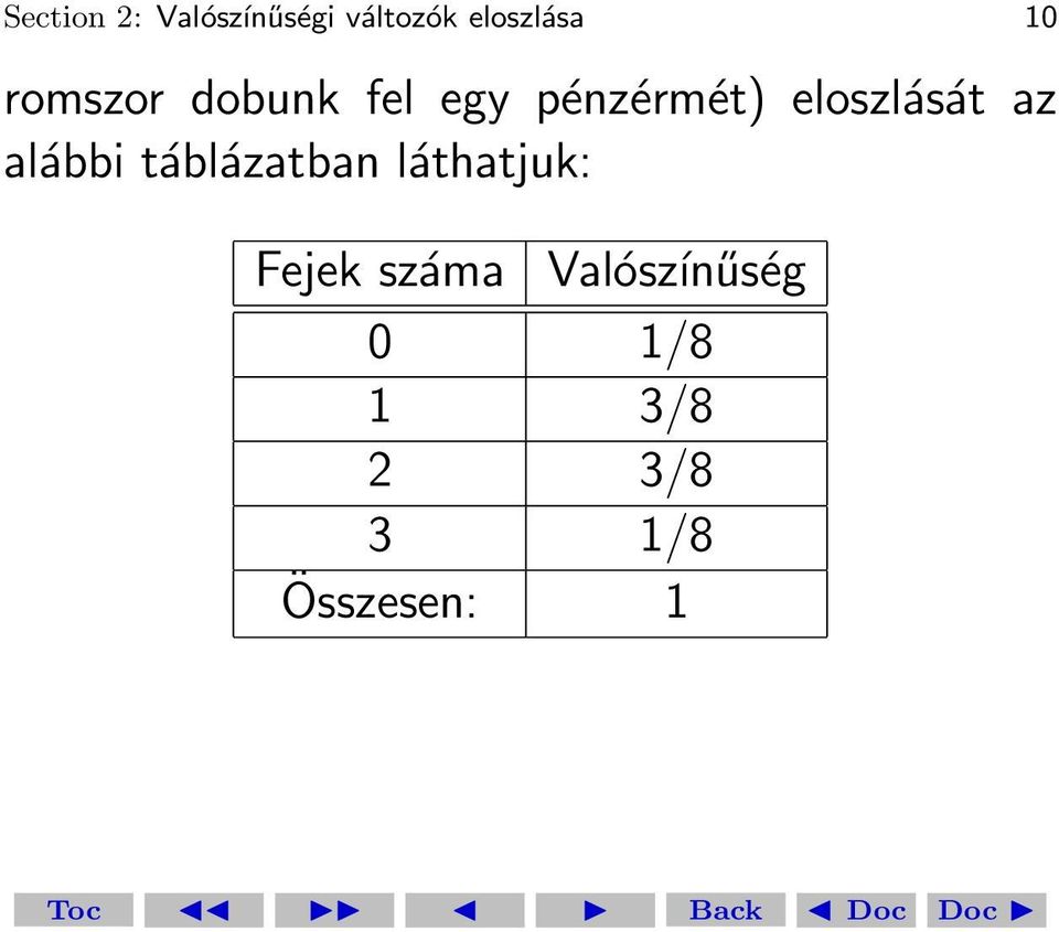 az alábbi táblázatban láthatjuk: Fejek száma