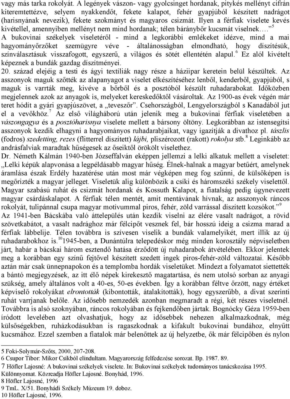 Csibi Krisztina: A bukovinai székely viseletről - PDF Free Download