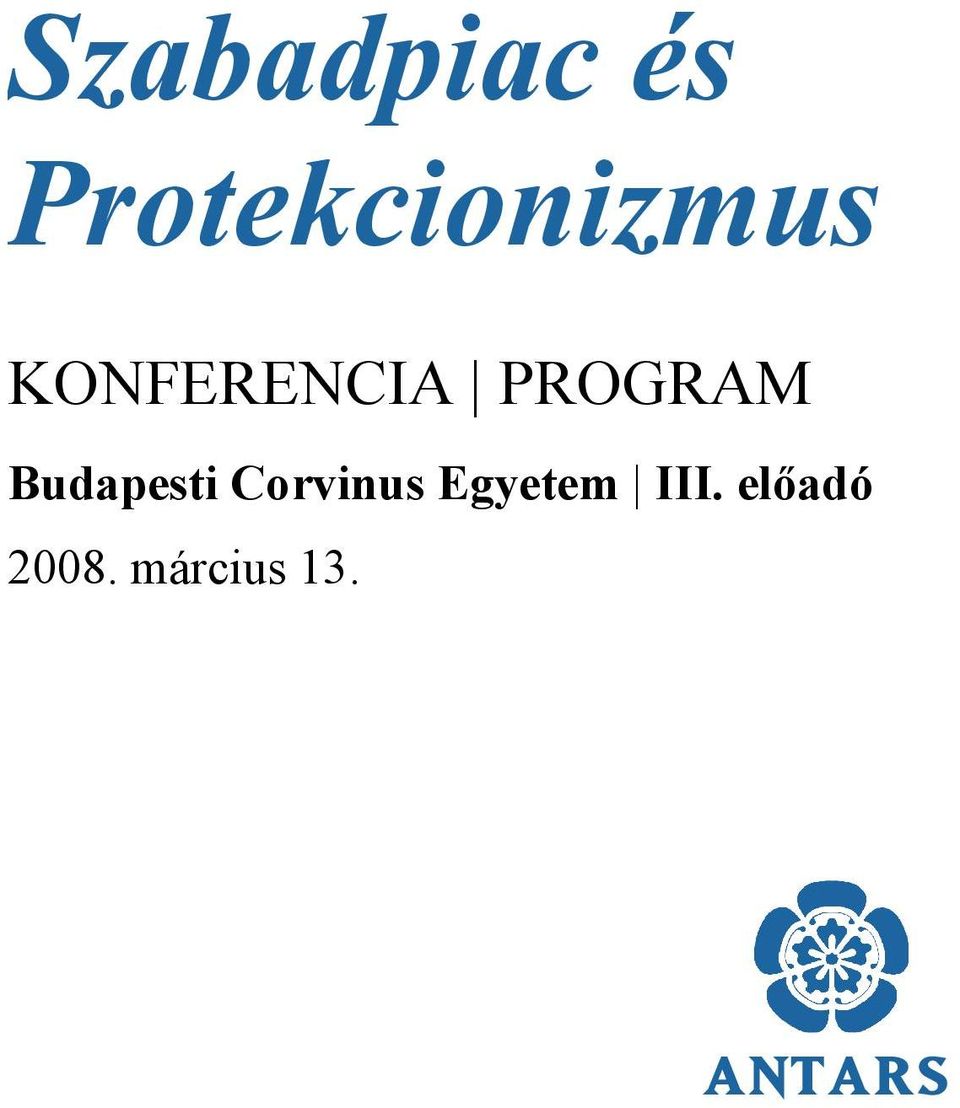 PROGRAM Budapesti Corvinus
