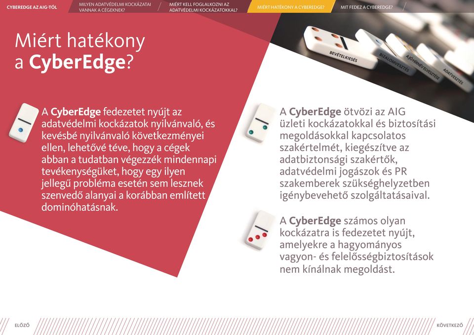 mindennapi tevékenységüket, hogy egy ilyen jellegű probléma esetén sem lesznek szenvedő alanyai a korábban említett dominóhatásnak.