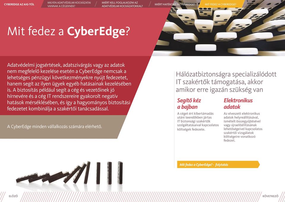 A biztosítás például segít a cég és vezetőinek jó hírnevére és a cég IT rendszereire gyakorolt negatív hatások mérséklésében, és így a hagyományos biztosítási fedezetet kombinálja a szakértői