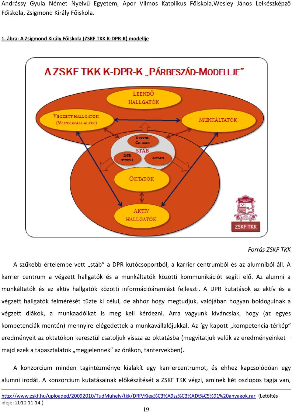 A karrier centrum a végzett hallgatók és a munkáltatók közötti kommunikációt segíti elő. Az alumni a munkáltatók és az aktív hallgatók közötti információáramlást fejleszti.
