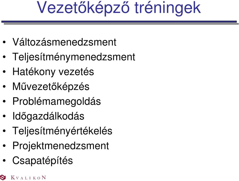 Művezetőképzés Problémamegoldás
