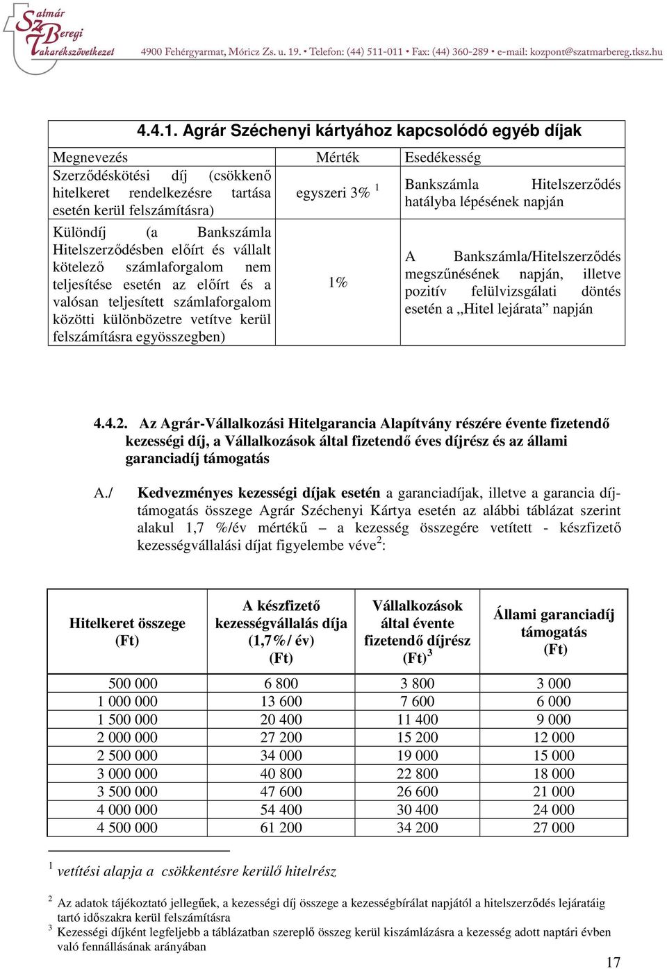 lépésének napján esetén kerül felszámításra) Különdíj (a Bankszámla Hitelszerződésben előírt és vállalt kötelező számlaforgalom nem teljesítése esetén az előírt és a valósan teljesített