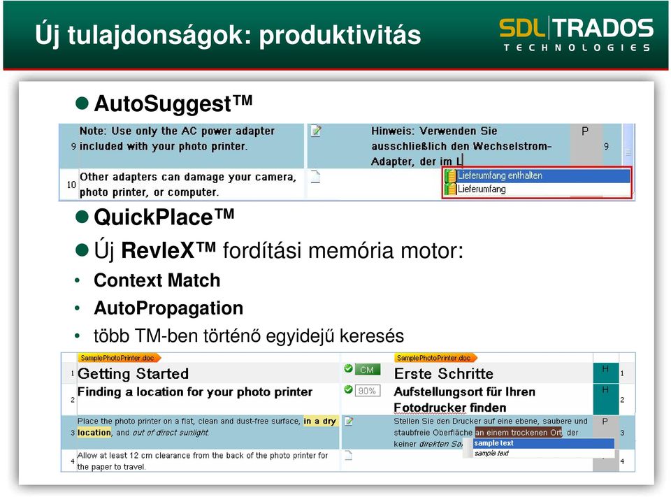 fordítási memória motor: Context Match