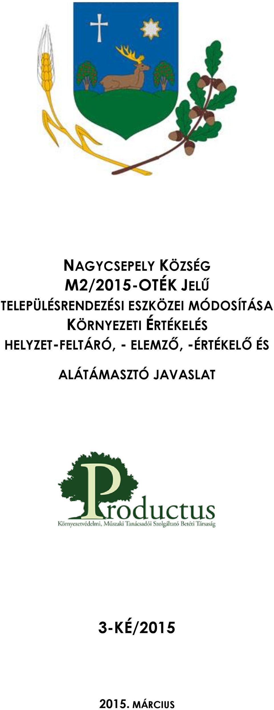 KÖRNYEZETI ÉRTÉKELÉS HELYZET-FELTÁRÓ, -