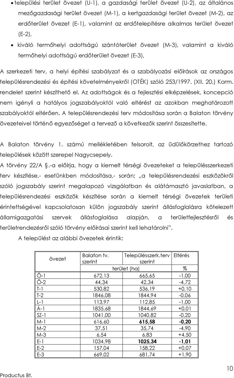 építési szabályzat és a szabályozási előírások az országos településrendezési és építési követelményekről (OTÉK) szóló 253/1997. (XII. 20.) Korm. rendelet szerint készíthető el.