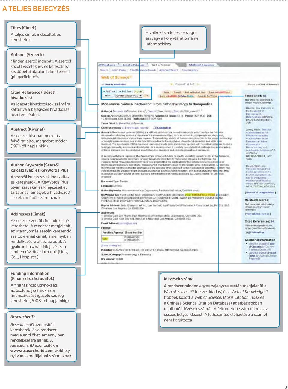 cited reference (Idézett hivatkozás) Az idézett hivatkozások számára kattintva a bejegyzés hivatkozási nézetére léphet.