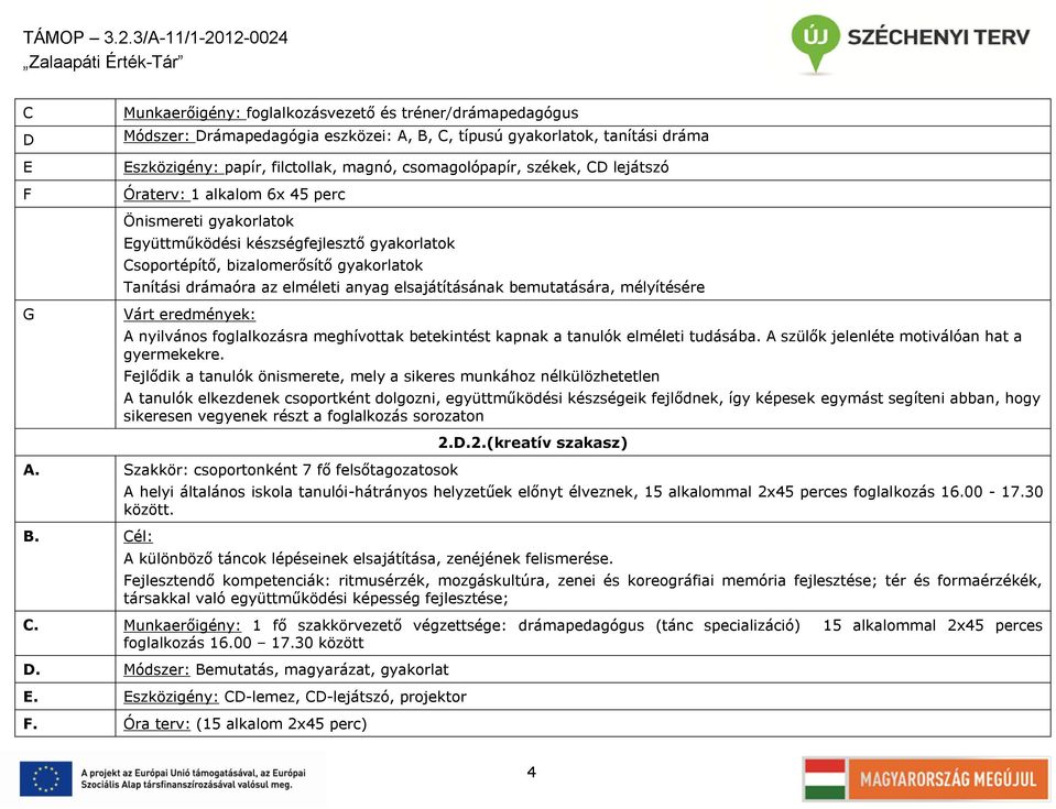 elsajátításának bemutatására, mélyítésére G Várt eredmények: A nyilvános foglalkozásra meghívottak betekintést kapnak a tanulók elméleti tudásába. A szülők jelenléte motiválóan hat a gyermekekre.