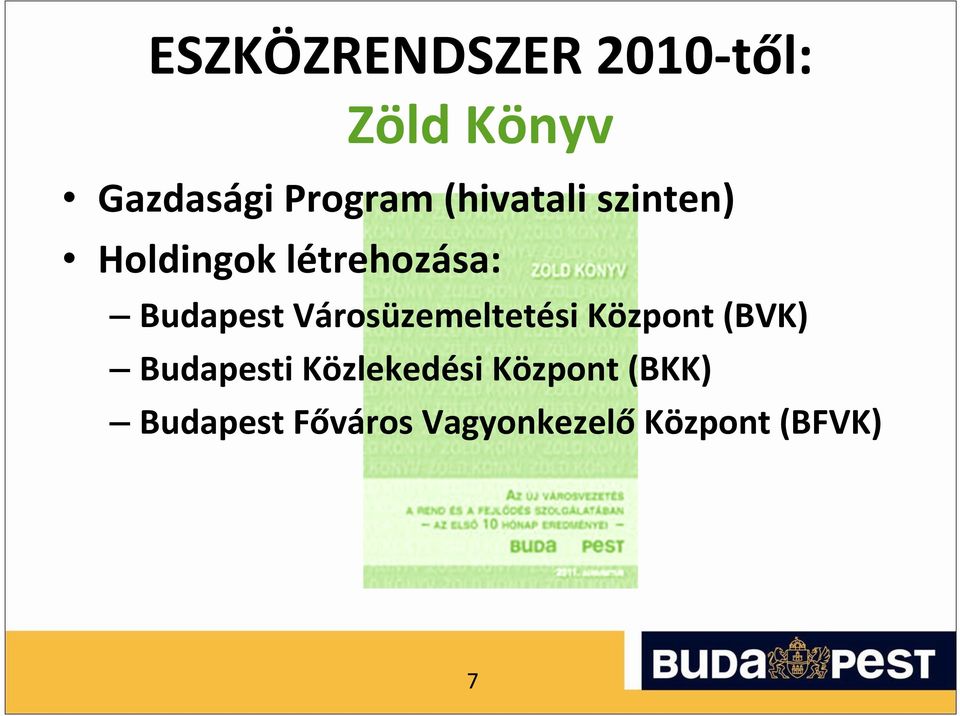 Városüzemeltetési Központ (BVK) Budapesti Közlekedési