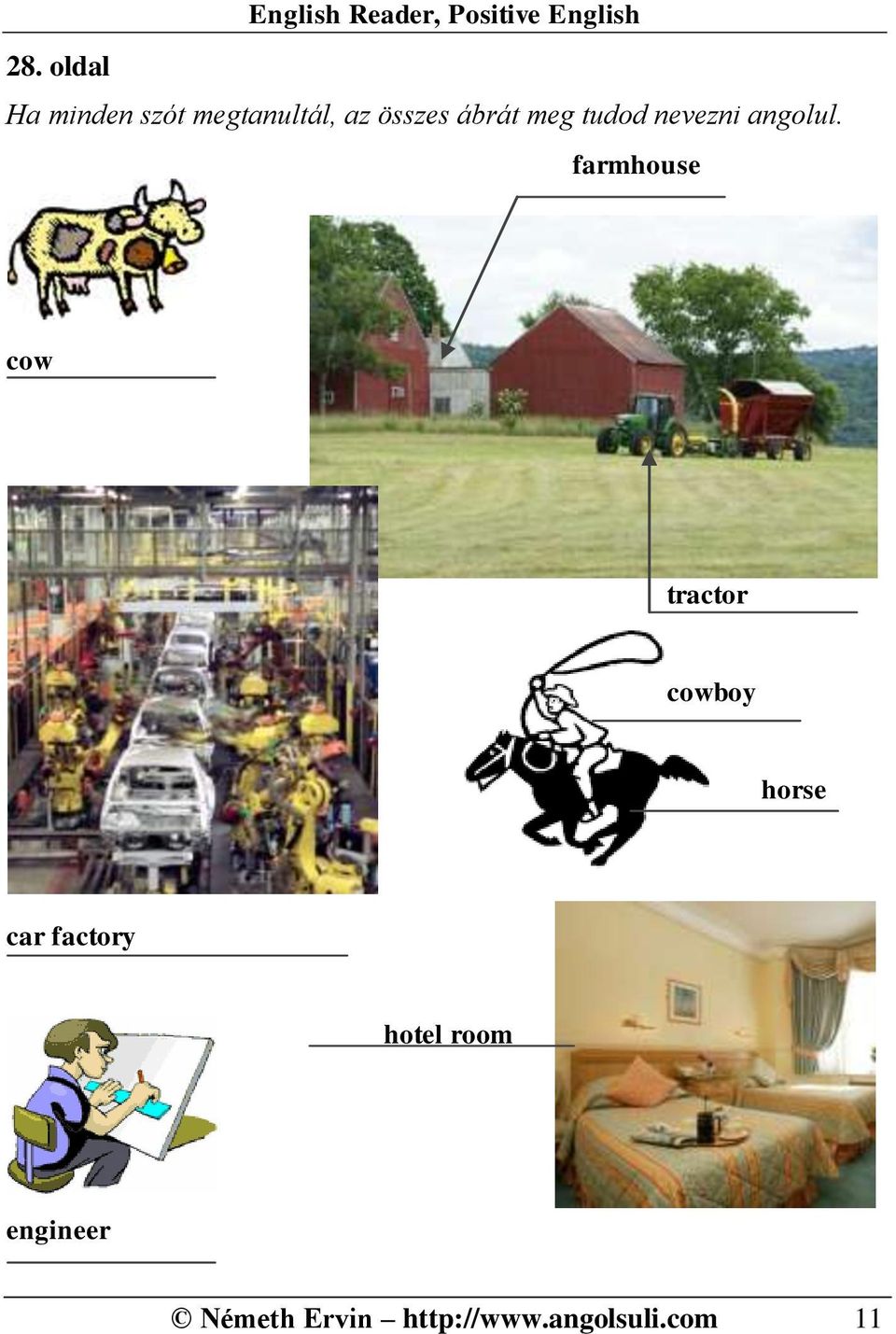 farmhouse cow tractor cowboy horse car factory