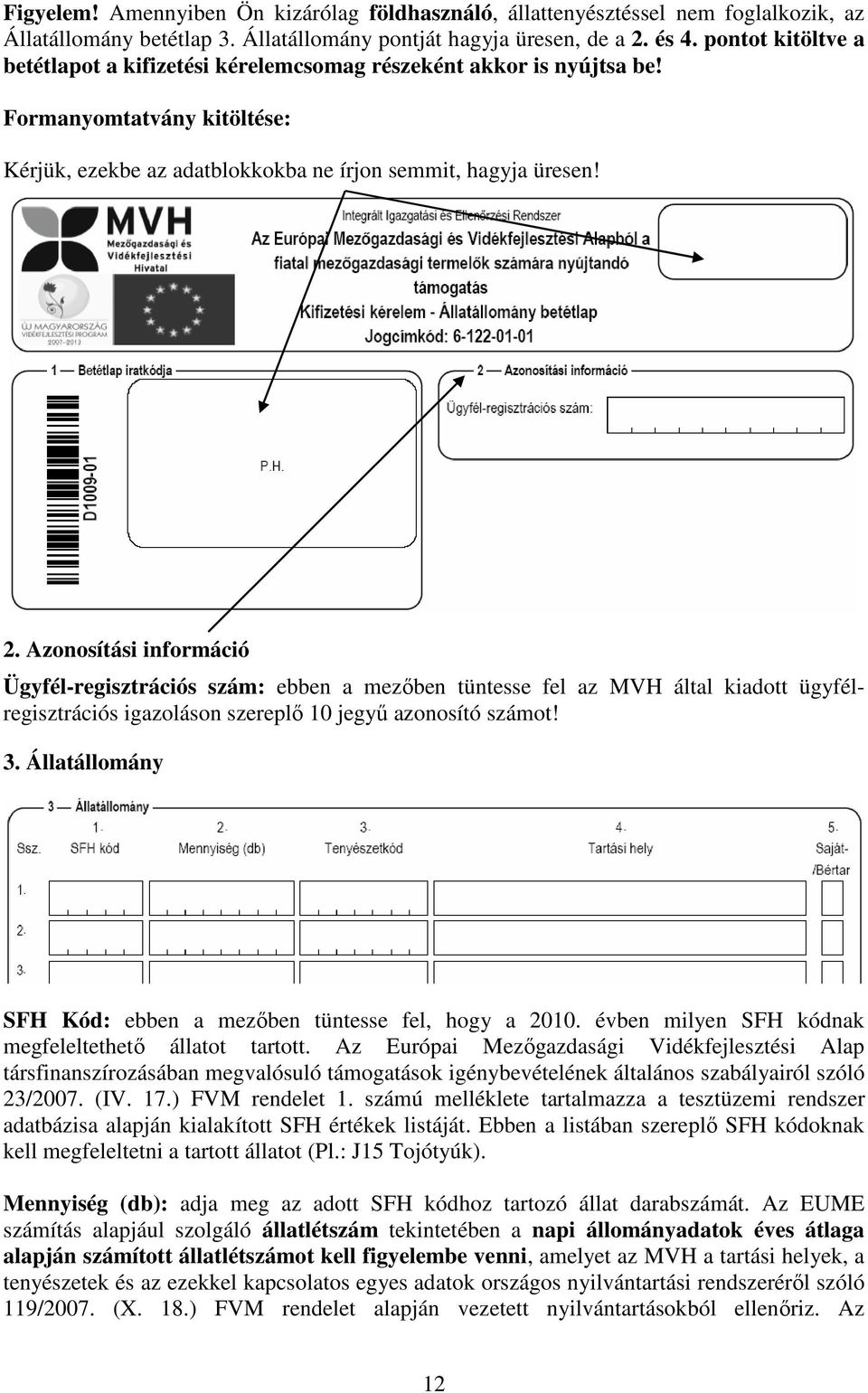 Azonosítási információ Ügyfél-regisztrációs szám: ebben a mezőben tüntesse fel az MVH által kiadott ügyfélregisztrációs igazoláson szereplő 10 jegyű azonosító számot! 3.