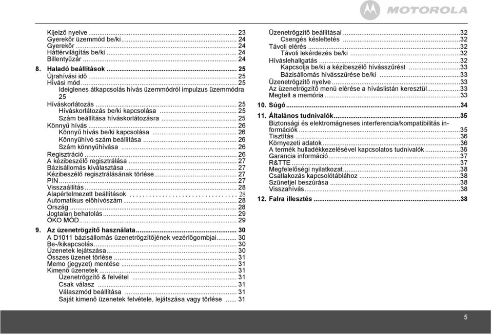 .. 26 Könnyű hívás be/ki kapcsolása... 26 Könnyűhívó szám beállítása... 26 Szám könnyűhívása... 26 Regisztráció... 26 A kézibeszélő regisztrálása... 27 Bázisállomás kiválasztása.