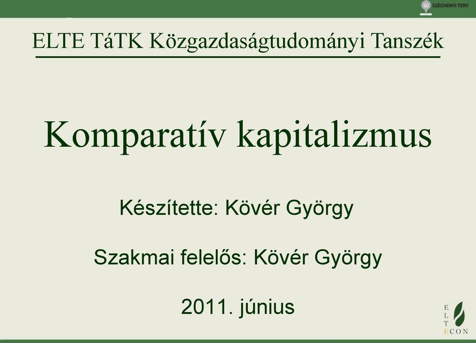 Készítette: Kövér György Szakmai