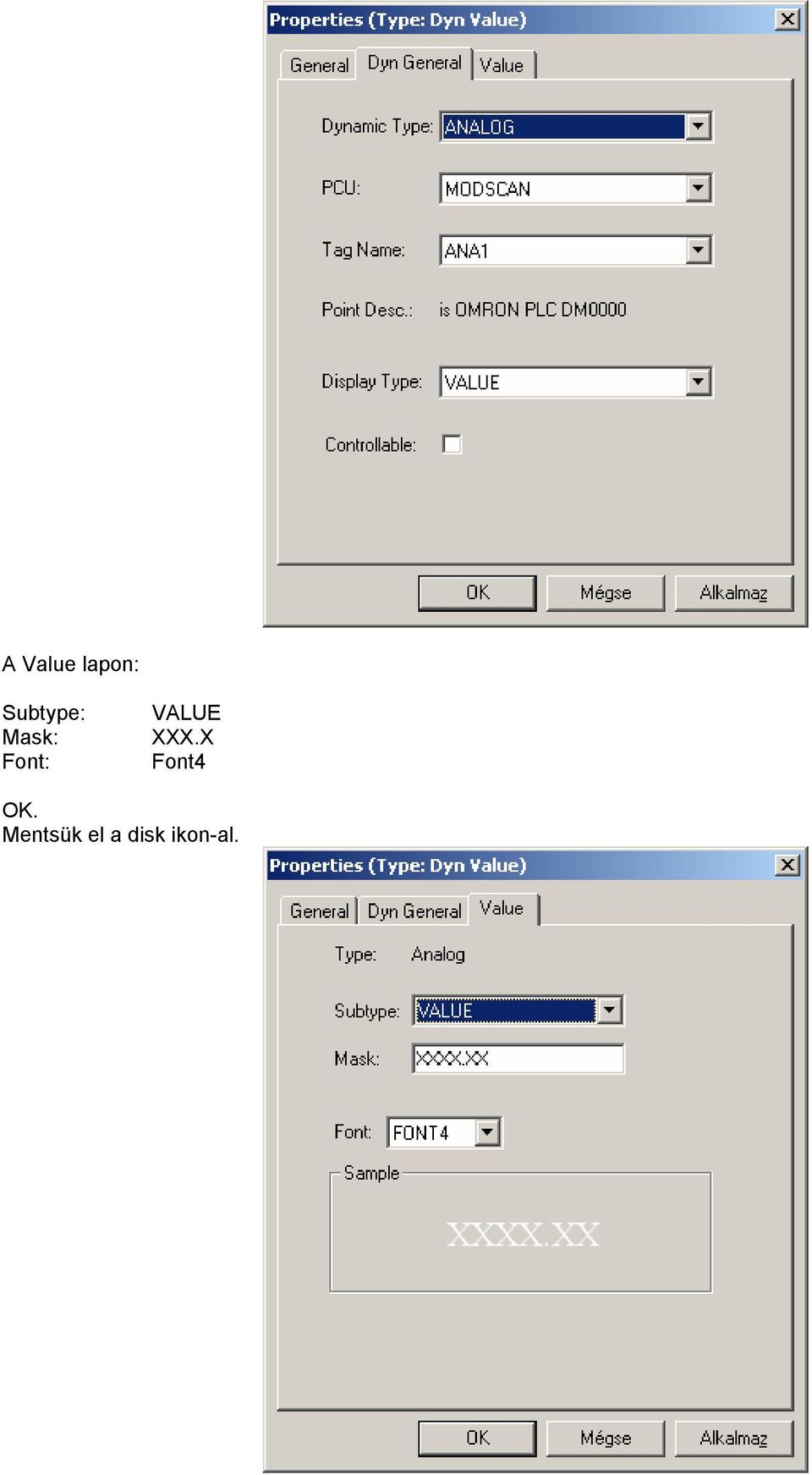 VALUE XXX.X Font4 OK.