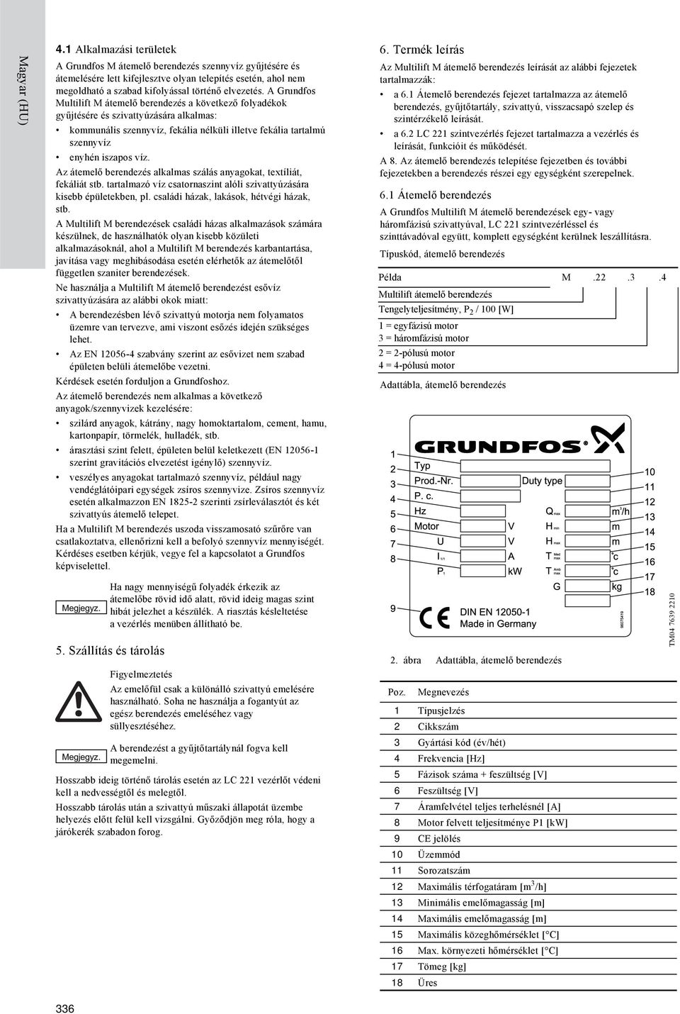 A Grundfos Multilift M átemelő berendezés a következő folyadékok gyűjtésére és szivattyúzására alkalmas: kommunális szennyvíz, fekália nélküli illetve fekália tartalmú szennyvíz enyhén iszapos víz.