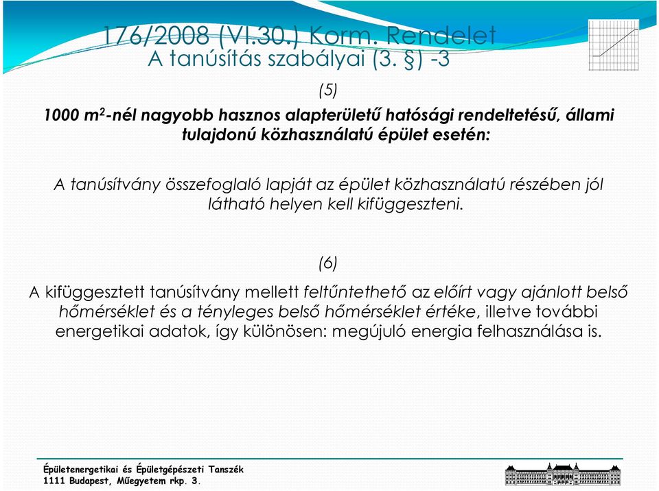 esetén: A tanúsítvány összefoglaló lapját az épület közhasználatú részében jól látható helyen kell kifüggeszteni.