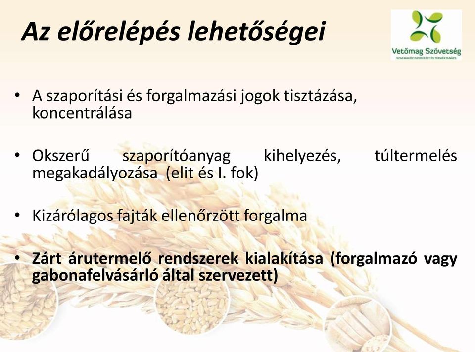 megakadályozása (elit és I.