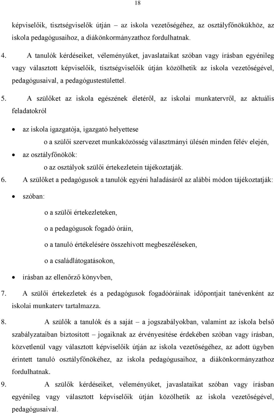 pedagógustestülettel. 5.