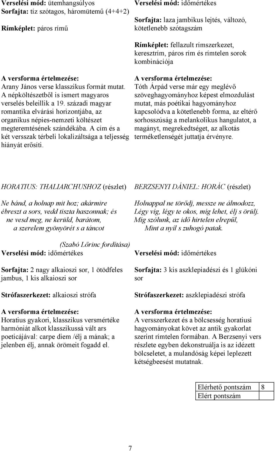 A népköltészetből is ismert magyaros verselés beleillik a 19. századi magyar romantika elvárási horizontjába, az organikus népies-nemzeti költészet megteremtésének szándékába.