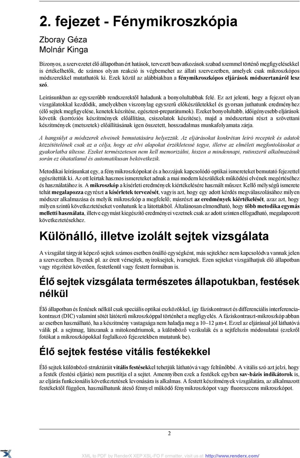 Szövettani és sejtbiológiai vizsgálómódszerek - PDF Free Download