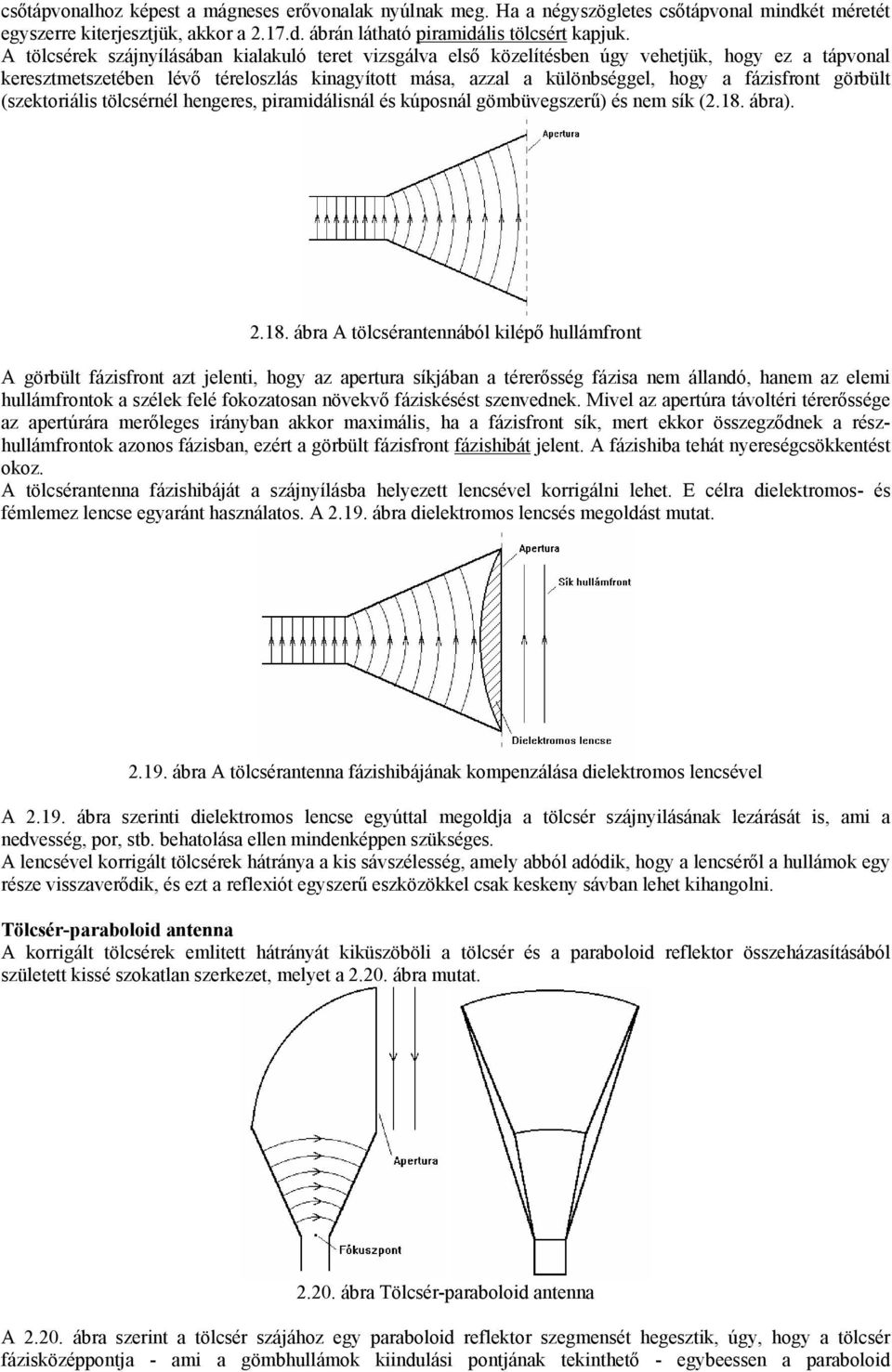 (szektoiális tölcsénél engees, piamiálisnál és kúposnál gömbüvegszeű) és nem sík (.8.