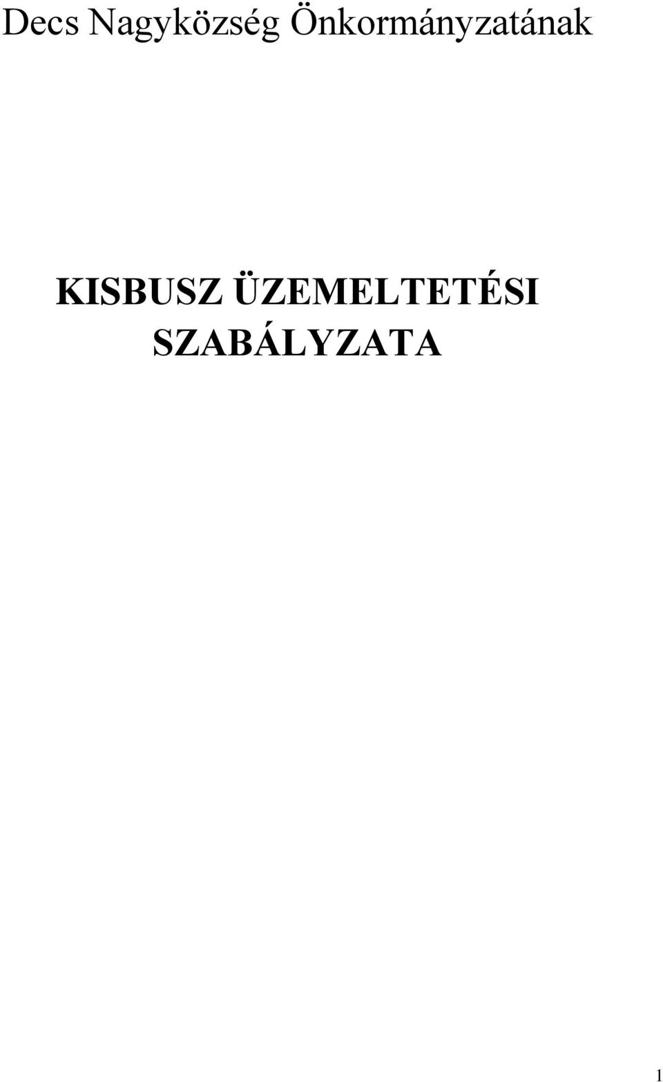 KISBUSZ