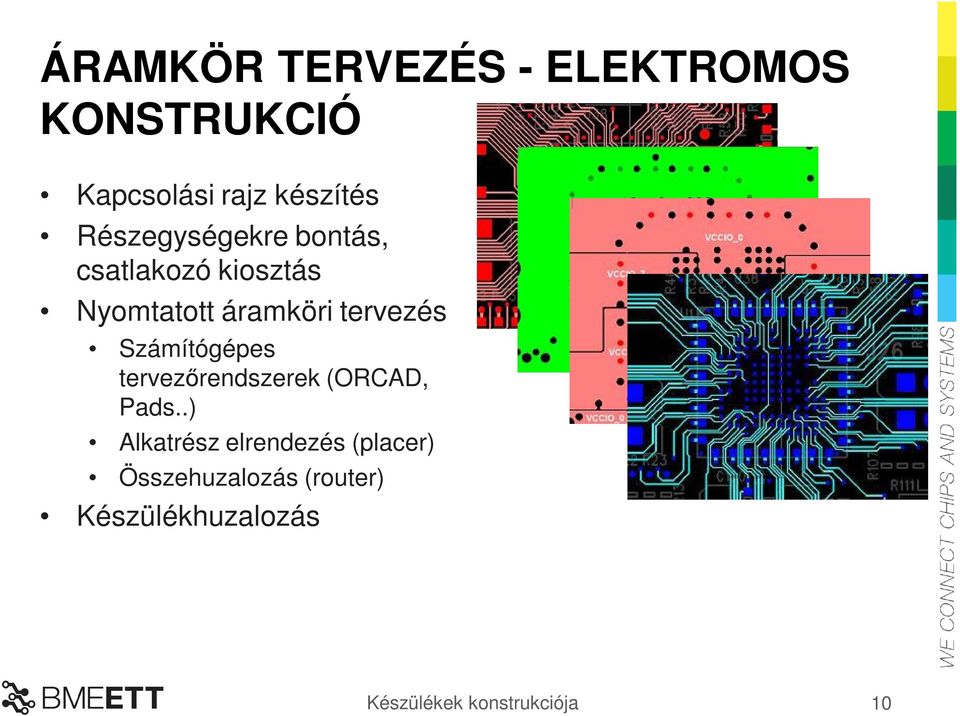 áramköri tervezés Számítógépes tervezőrendszerek (ORCAD, Pads.