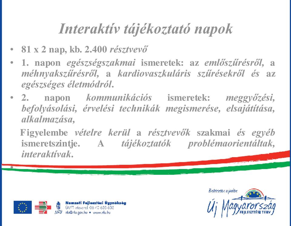 egészséges életmódról. 2.