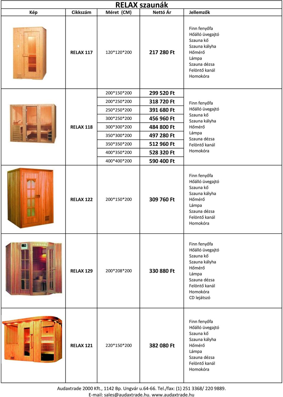 400*350*200 528/320/Ft 400*400*200 590/400/Ft RELAX/122 200*150*200 309/760/Ft RELAX/129 200*208*200 330/880/Ft CD)lejátszó RELAX/121