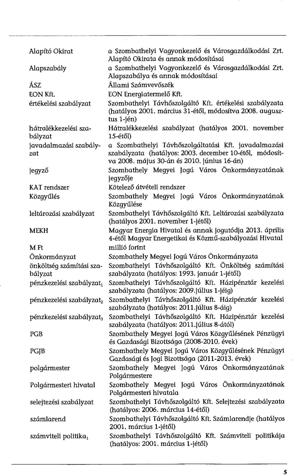 szabályzat 1 pénzkezelési szabályzat 2 pénzkezelési szabályzat, PGB PGJB polgármester Polgármesteri hivatal selejtezési szabályzat számlarend számviteli politika 1 a Szombathelyi Vagyonkezelő és