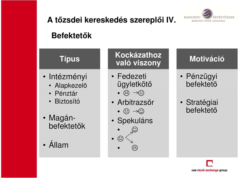 Magánbefektetők Állam Kockázathoz való viszony Fedezeti