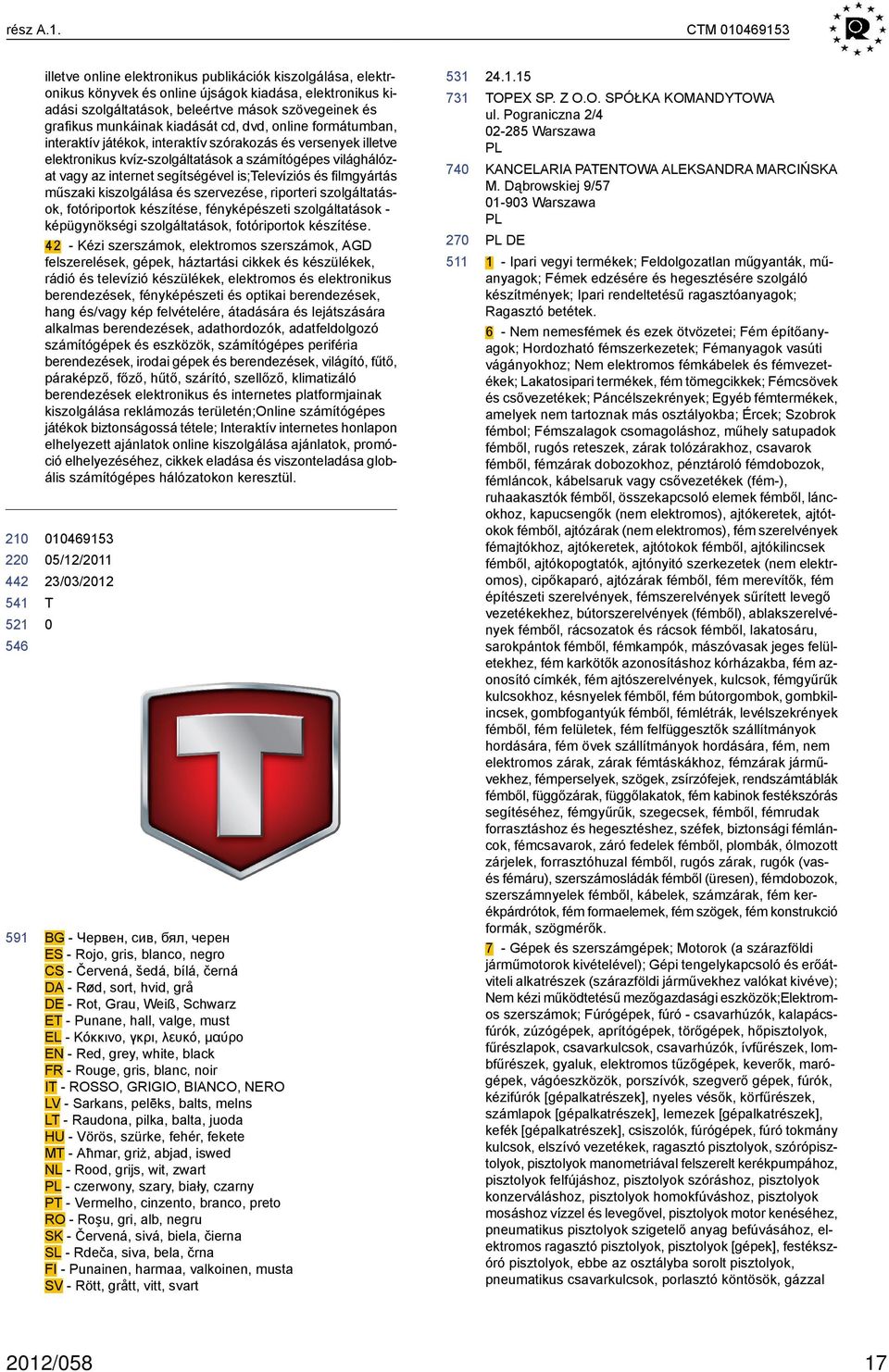 munkáinak kiadását cd, dvd, online formátumban, interaktív játékok, interaktív szórakozás és versenyek illetve elektronikus kvíz-szolgáltatások a számítógépes világhálózat vagy az internet