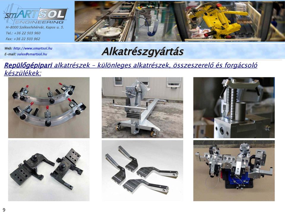 különleges alkatrészek,
