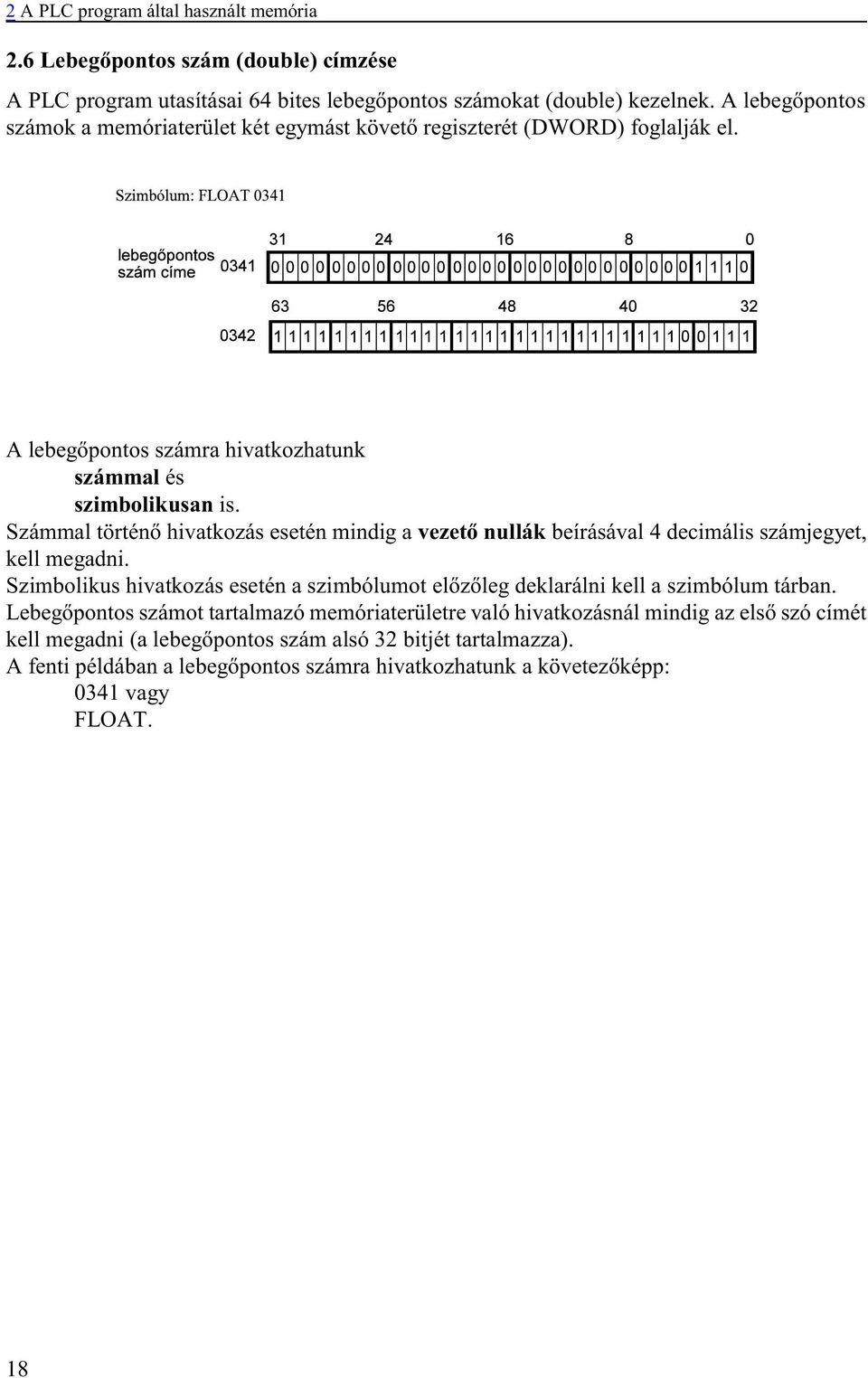 Számmal történõ hivatkozás esetén mindig a vezetõ nullák beírásával 4 decimális számjegyet, kell megadni.