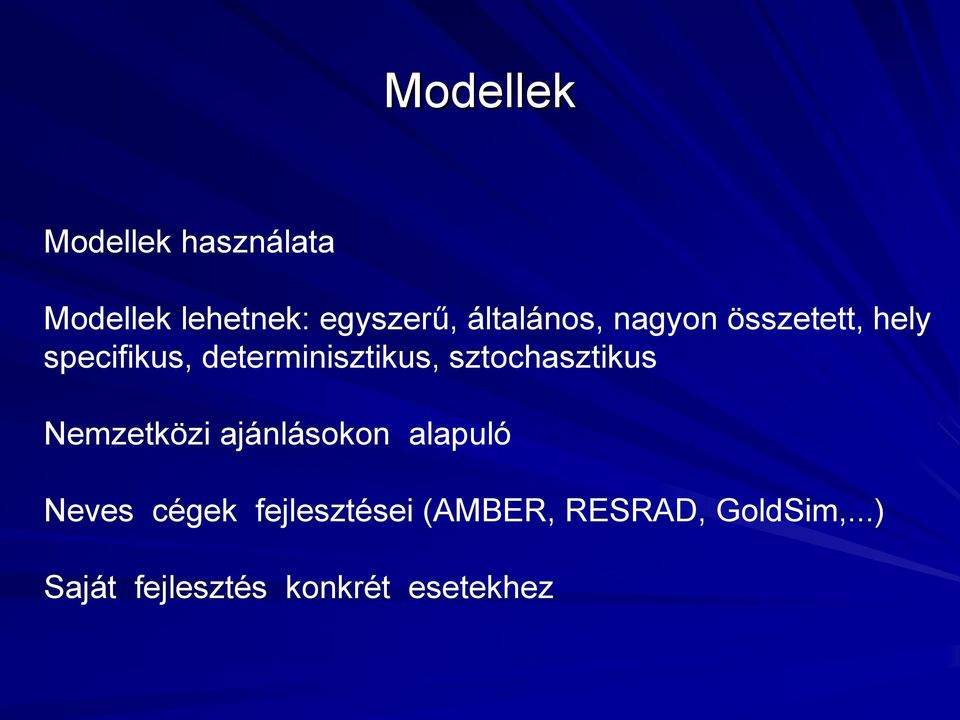 sztochasztikus Nemzetközi ajánlásokon alapuló Neves cégek